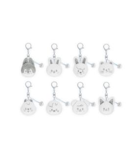 Stray Kids - POP-UP STORE 'dominATE : celebrATE' SKZOO FACE KEYRING SILVER Ver.